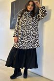 Cori Longline Jacket Leopard